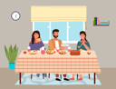 پیش‌نمایش فایل family-eating-mexican-cuisine-dishes-at-home-9474994 از پک شام خانوادگی