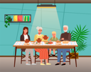 پیش‌نمایش فایل family-eating-russian-food-at-home-9475006 از پک شام خانوادگی