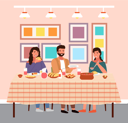 پیش‌نمایش فایل family-having-dinner-in-restaurant-9475009 از پک شام خانوادگی