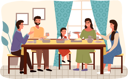 پیش‌نمایش فایل indian-family-eating-indian-food-at-home-9474971 از پک شام خانوادگی