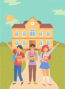 پیش‌نمایش فایل back-to-school-students-with-satchels-and-books-9531294 از پک بازگشت به مدرسه (مشکی)