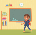 پیش‌نمایش فایل little-pupil-near-chalkboard-in-classroom-9531331 از پک بازگشت به مدرسه (مشکی)