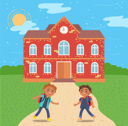 پیش‌نمایش فایل pupils-at-school-building-exterior-9531336 از پک بازگشت به مدرسه (مشکی)