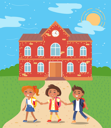 پیش‌نمایش فایل school-in-distance-and-kids-pupils-with-satchels-9531334 از پک بازگشت به مدرسه (مشکی)