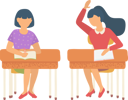 پیش‌نمایش فایل schoolgirl-classmates-at-lesson-classroom-school-9531308 از پک بازگشت به مدرسه (مشکی)