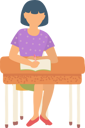 پیش‌نمایش فایل schoolgirl-sitting-by-desk-writing-in-notebook-9531311 از پک بازگشت به مدرسه (مشکی)