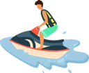 پیش‌نمایش فایل boy-in-life-jacket-riding-water-scooter-9522066 از پک بسته ساحل