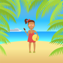 پیش‌نمایش فایل little-girl-holding-ball-at-beach-9522027 از پک بسته ساحل