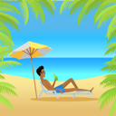 پیش‌نمایش فایل man-enjoying-beach-drink-9522030 از پک بسته ساحل
