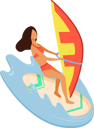 پیش‌نمایش فایل woman-wearing-swimming-suit-windsurfing-9522065 از پک بسته ساحل
