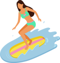 پیش‌نمایش فایل young-girl-wearing-swimming-suit-and-enjoying-surfing-9522064 از پک بسته ساحل