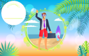 پیش‌نمایش فایل hello-summer-businessman-9554411 از پک افراد کسب‌وکار در ساحل