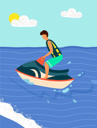 پیش‌نمایش فایل man-enjoying-water-bike-summer-sport-recreations-9554401 از پک افراد کسب‌وکار در ساحل