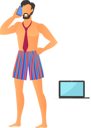 پیش‌نمایش فایل smiling-man-with-mobile-9554425 از پک افراد کسب‌وکار در ساحل