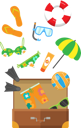 پیش‌نمایش فایل summertime-banner-with-things-necessary-for-rest-9554395 از پک افراد کسب‌وکار در ساحل