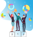پیش‌نمایش فایل business-people-with-prize-and-award-for-success-9629995 از پک افراد کسب‌وکار