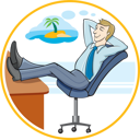 پیش‌نمایش فایل business-man-dreaming-about-his-holidays-9588213 از پک مسافرت کسب‌وکار