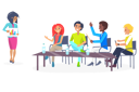 پیش‌نمایش فایل lot-of-happy-workers-poster-9588207 از پک مسافرت کسب‌وکار