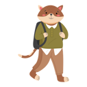 پیش‌نمایش فایل cat-schoolboy-wearing-in-school-uniform-with-school-bag-9612733 از پک حیوان دانش آموز