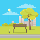 پیش‌نمایش فایل bench-in-city-park-9608037 از پک افراد در پارک