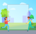 پیش‌نمایش فایل children-sporty-kids-in-town-9608049 از پک افراد در پارک
