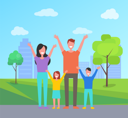 پیش‌نمایش فایل happy-family-spend-time-together-9608053 از پک افراد در پارک