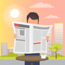 پیش‌نمایش فایل man-holding-and-reading-newspaper-near-table-9608043 از پک افراد در پارک