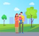 پیش‌نمایش فایل parents-and-son-in-city-park-9608054 از پک افراد در پارک