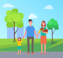 پیش‌نمایش فایل parents-with-kid-in-park-9608062 از پک افراد در پارک