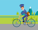 پیش‌نمایش فایل postman-in-uniform-with-mailbag-driving-bicycle-9608075 از پک افراد در پارک