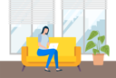 پیش‌نمایش فایل beautiful-business-woman-works-on-laptop-9622989 از پک افراد دفتر