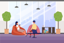 پیش‌نمایش فایل girl-chatting-on-mobile-and-looking-at-guy-9622976 از پک افراد دفتر
