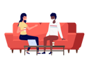 پیش‌نمایش فایل girls-sitting-on-couch-and-communicate-9622955 از پک افراد دفتر