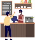 پیش‌نمایش فایل man-choose-cakes-and-buy-coffee-at-bakery-shop-9622981 از پک افراد دفتر