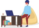 پیش‌نمایش فایل man-in-medical-mask-sitting-at-table-in-room-correspondence-surfing-internet-during-quarantine-9622985 از پک افراد دفتر