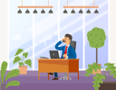 پیش‌نمایش فایل man-looking-at-laptop-screen-talking-on-phone-9623002 از پک افراد دفتر