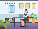 پیش‌نمایش فایل young-business-woman-at-desk-is-working-on-laptop-computer-in-office-space-9623001 از پک افراد دفتر