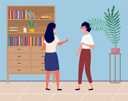 پیش‌نمایش فایل young-girl-communicating-on-of-bookcase-9623004 از پک افراد دفتر