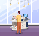 پیش‌نمایش فایل young-man-working-in-typography-at-print-to-printer-9622992 از پک افراد دفتر