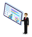 پیش‌نمایش فایل businessman-points-to-large-tablet-screen-with-analytical-data-9718257 از پک تحلیل کسب‌وکار