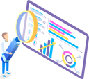 پیش‌نمایش فایل person-holds-giant-loupe-near-tablet-business-presentation-9718277 از پک تحلیل کسب‌وکار