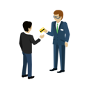 پیش‌نمایش فایل customer-received-credit-card-from-bank-employee-9738375 از پک خدمات بانکی