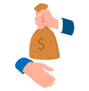 پیش‌نمایش فایل hand-passes-bag-of-money-to-another-person-9738396 از پک خدمات بانکی