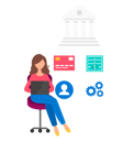 پیش‌نمایش فایل woman-works-in-online-banking-and-bank-operations-9738394 از پک خدمات بانکی