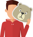 پیش‌نمایش فایل man-with-bear-mask-9762238 از پک ماسک حیوان