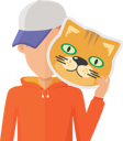 پیش‌نمایش فایل man-with-cat-mask-9762233 از پک ماسک حیوان