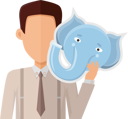 پیش‌نمایش فایل man-with-elephant-mask-9762240 از پک ماسک حیوان