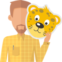 پیش‌نمایش فایل man-without-face-with-tiger-mask-9762236 از پک ماسک حیوان