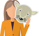 پیش‌نمایش فایل woman-in-jacket-with-wolf-mask-in-hand-9762232 از پک ماسک حیوان