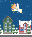 پیش‌نمایش فایل angel-girl-flying-at-sky-at-night-holding-gift-9779722 از پک فرشته